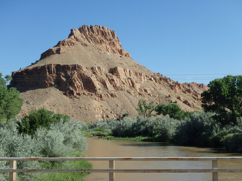 GDMBR: A Castle Rock and a downstream view of the Chama River.